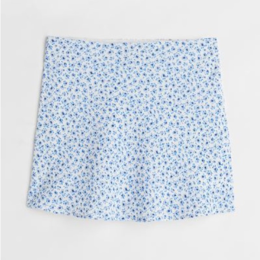 Blue Floral A Line Skirt Coastal Granddaughter